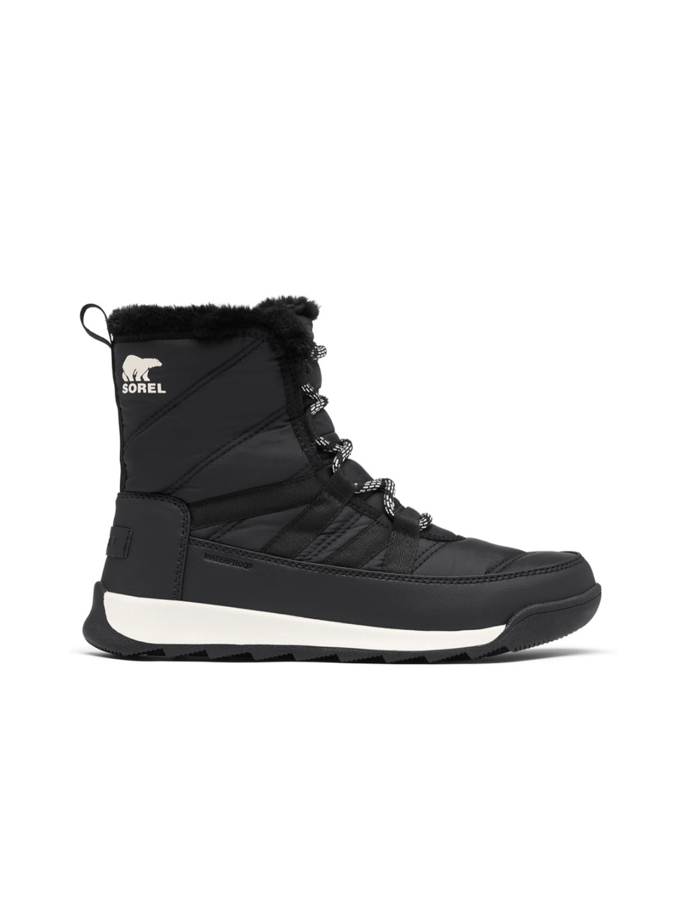 Sorel Whitney II black lace waterproof short boot